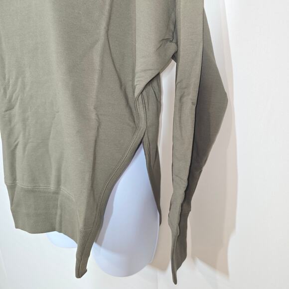 Universal Standard Olive Green Fiona Side Slit Sweatshirt Size 4XS(0/00) - Picture 3 of 7